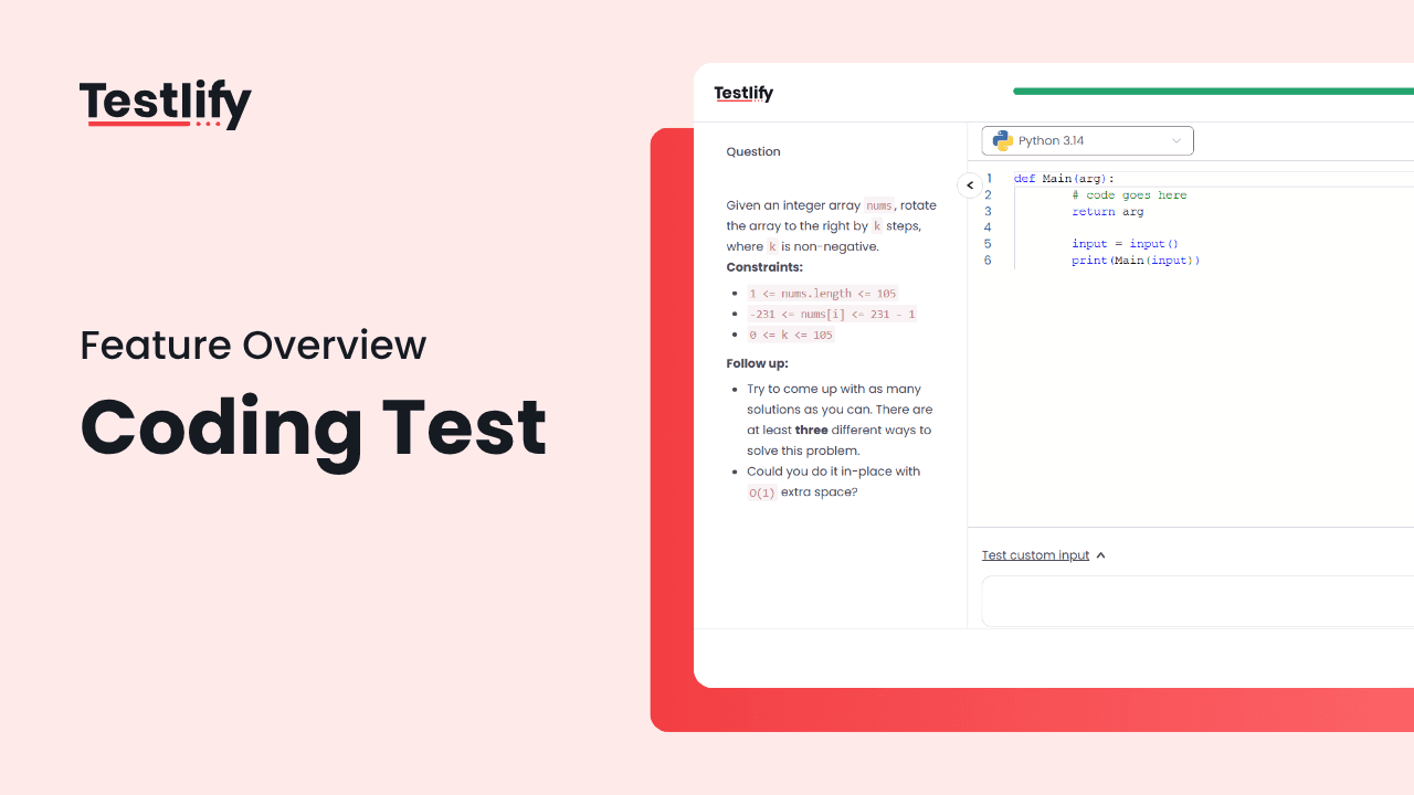 Testlify kodningstest gennemgangsvideo