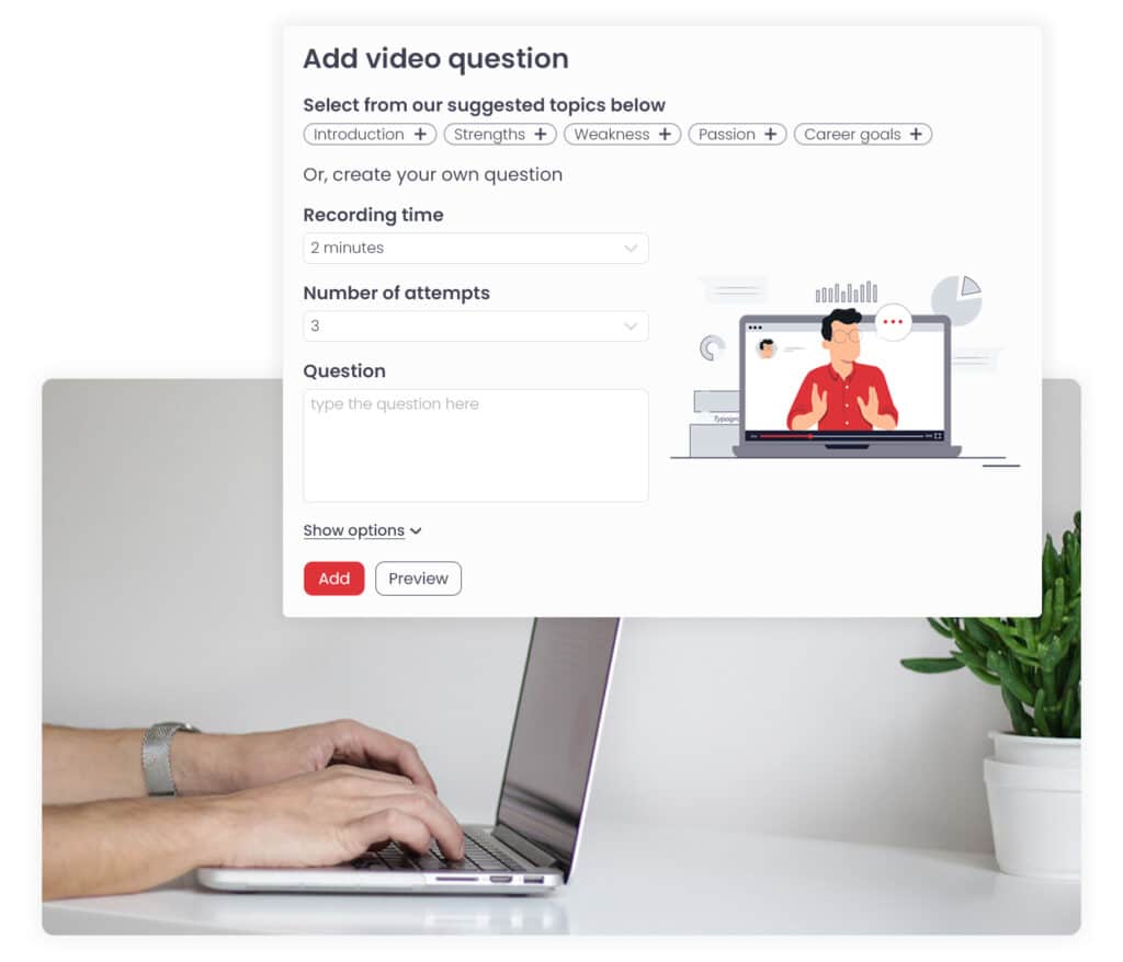 Choose or create interview questions illustration
