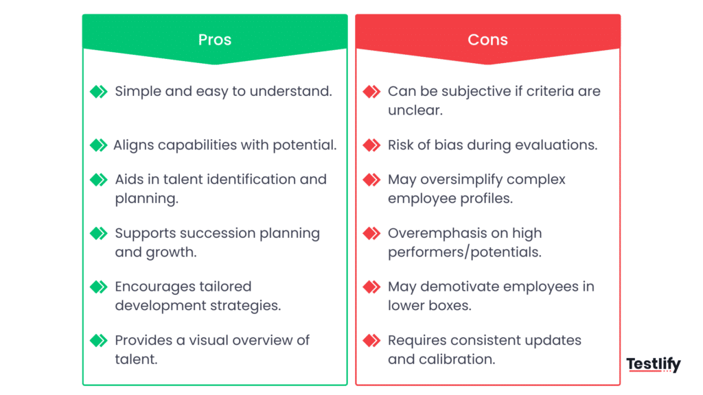 pros and cons of using 9 box matrix 