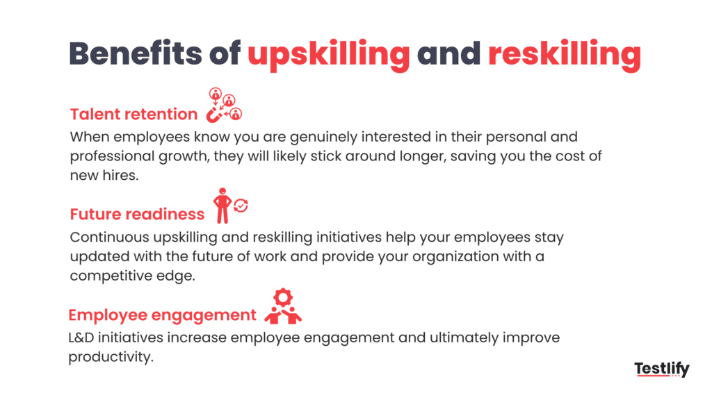 Reskilling and upskilling employees benefits