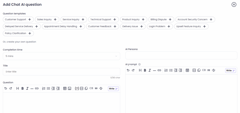Chat simulation- Testlify