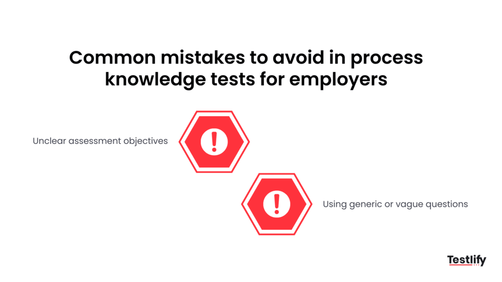 Common mistakes to avoid in process knowledge tests