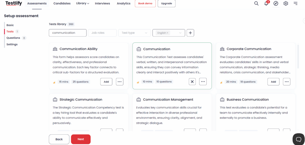 Communication assessment
