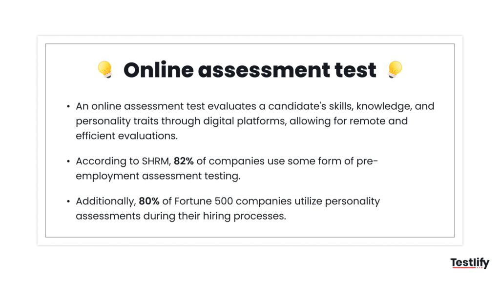 What is online assessment tests