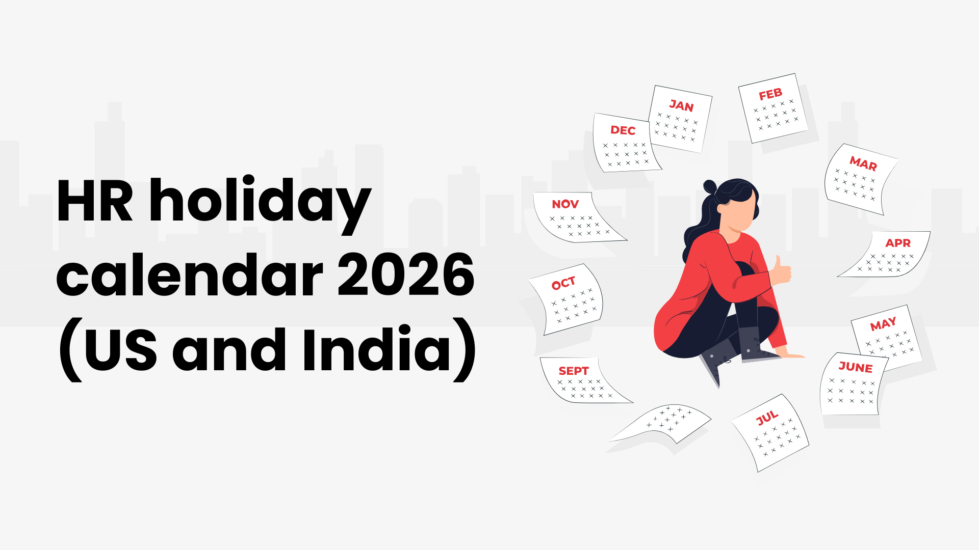 HR holiday calendar 2026 for US & India