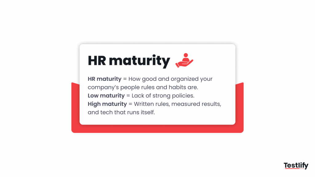 SME HR practices showing good and bad HR maturity