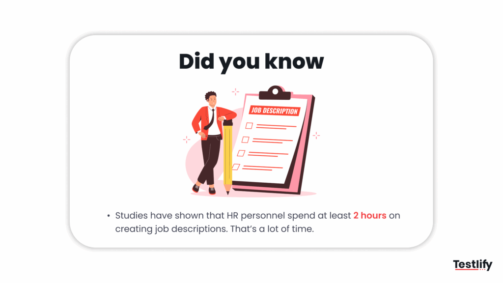 Time it takes to create a job description