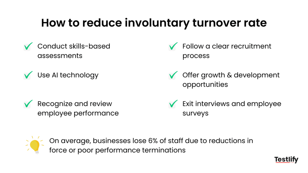 Ways to reduce the involuntary turnover rate