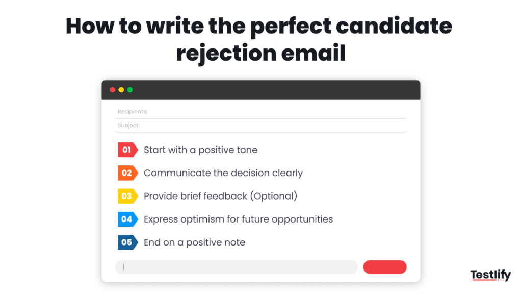 Infographic for writing the perfect candidate rejection email