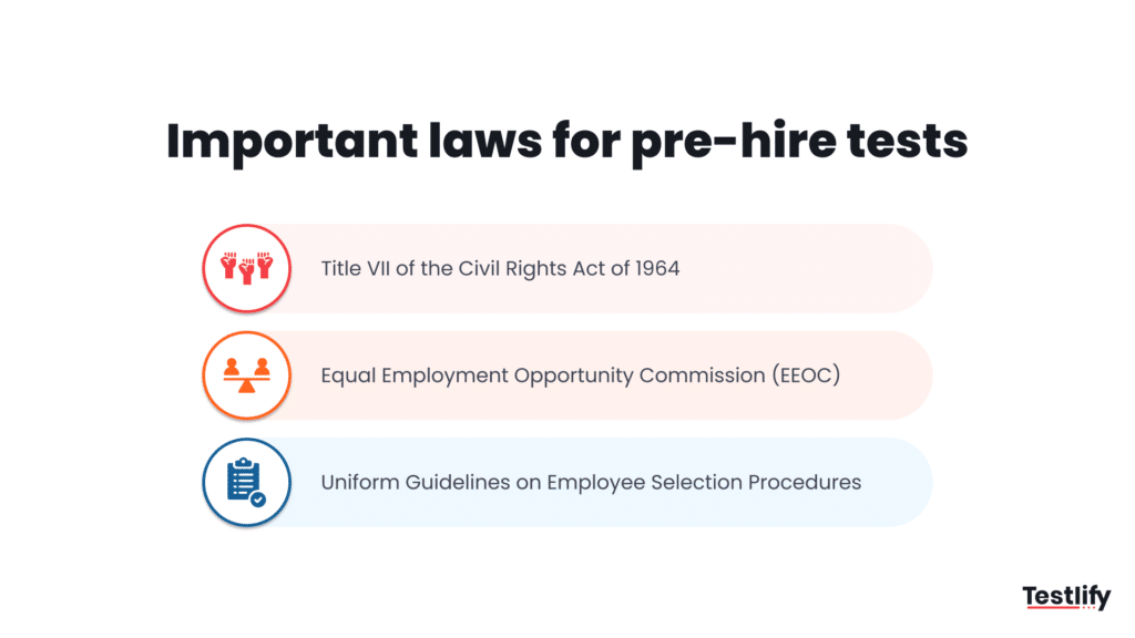 Image showing important laws for pre-hire tests