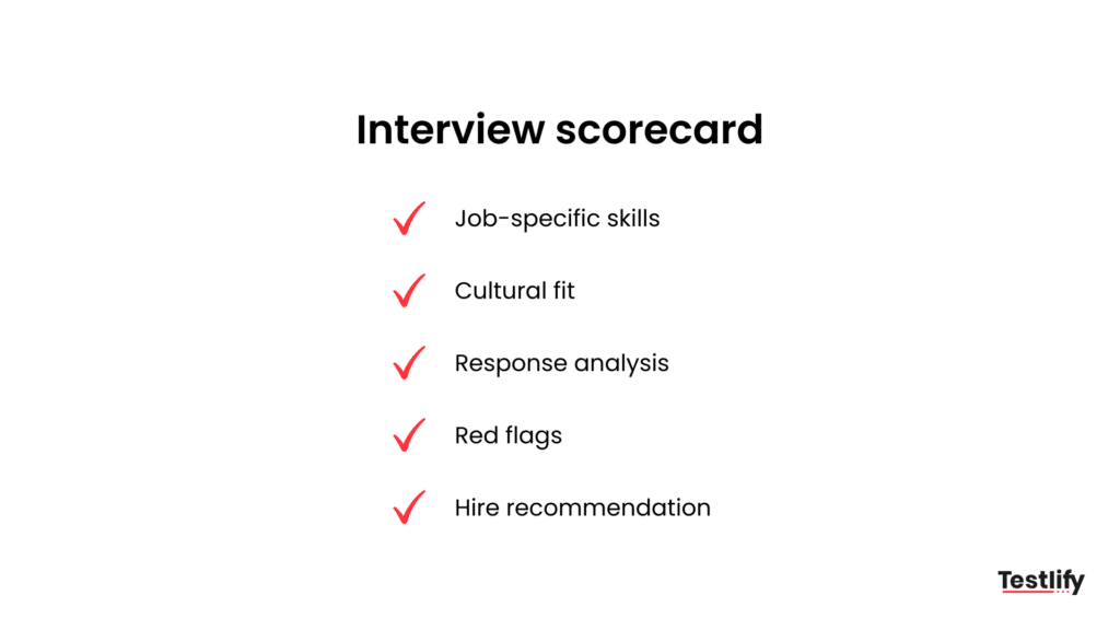 Interview scorecard