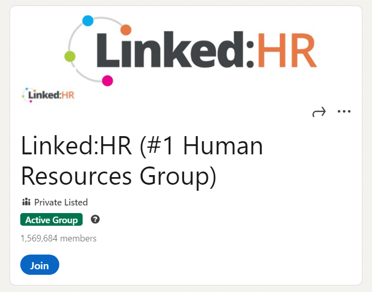 LinkedIn cover page of the Linked:HR group