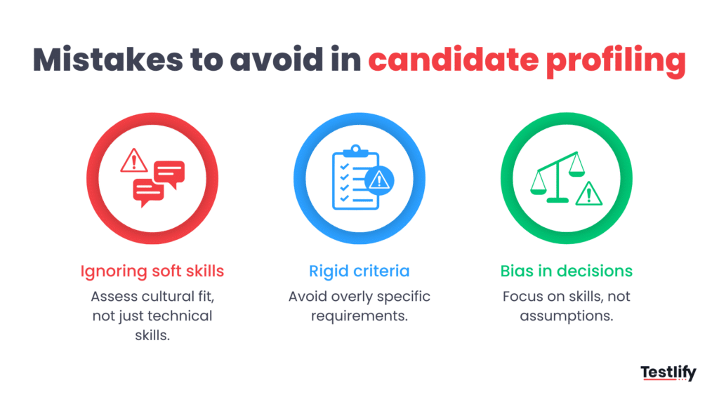 Image showing the mistakes to avoid in candidate profiling