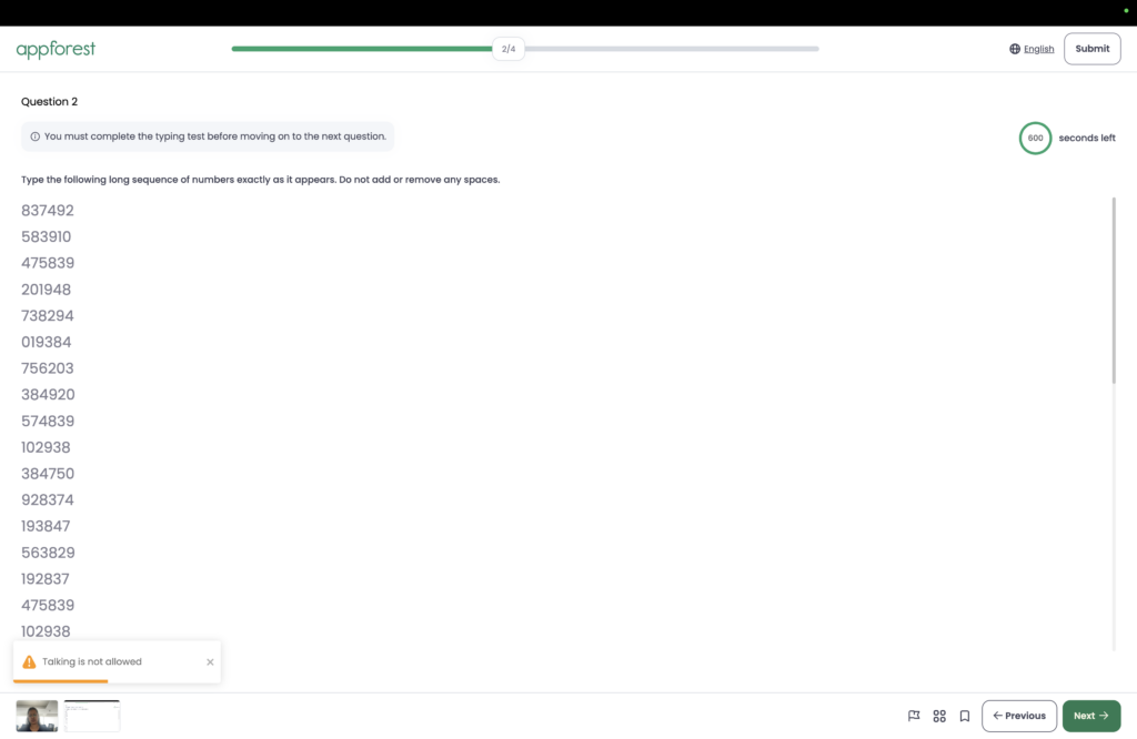 Testlify device monitoring feature