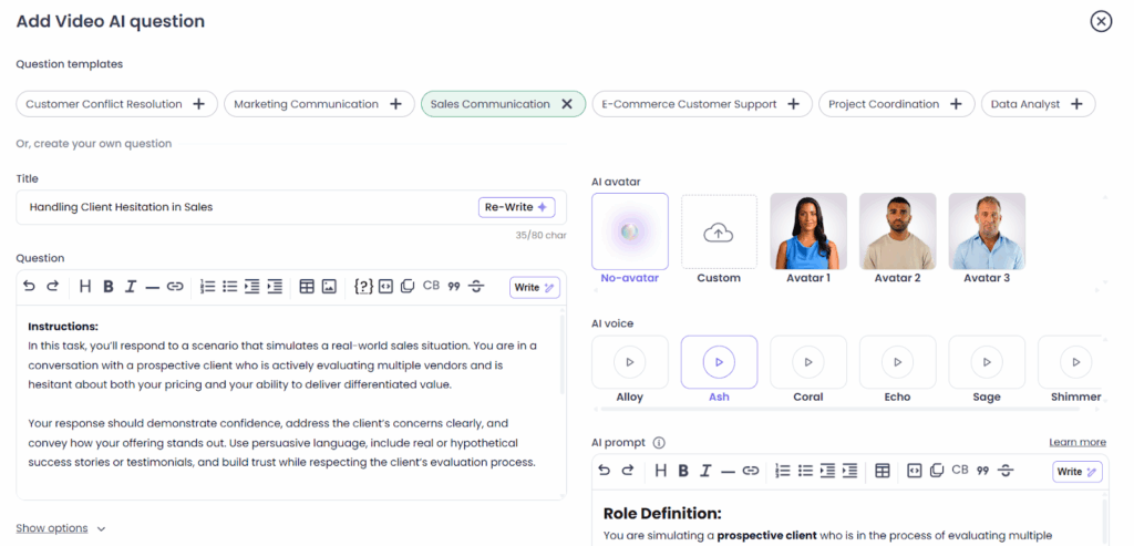 AI-powered Video interviews