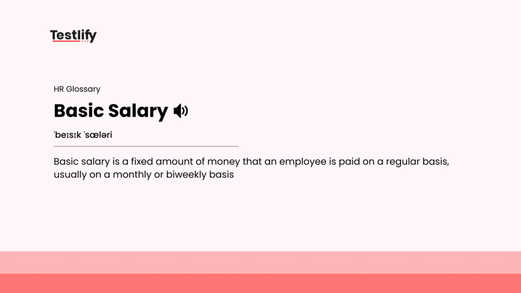 Image showing the meaning of basic salary