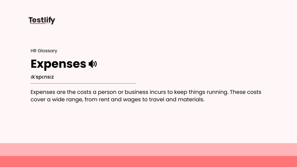Image showing the meaning of Expenses