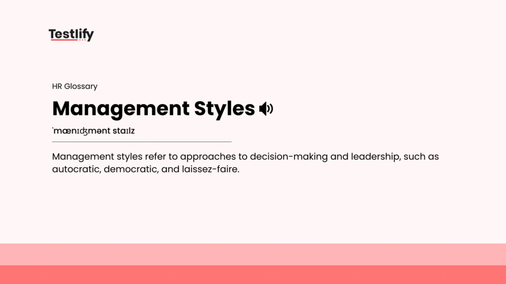 Image showing the meaning of management styles