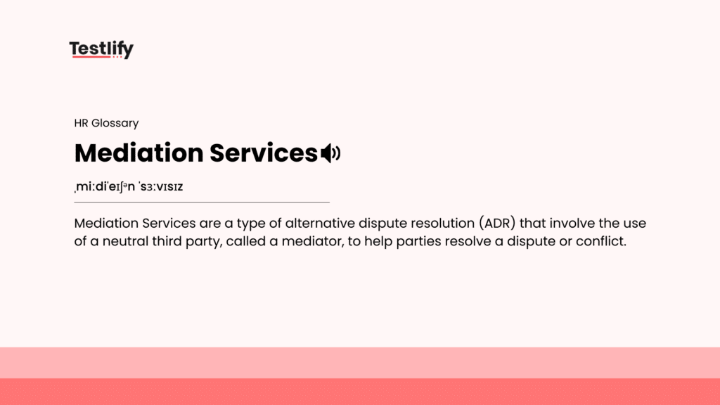 Image showing the meaning of Mediation Services