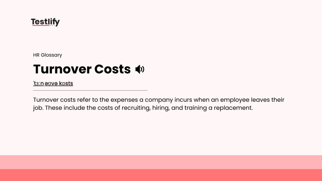 Image showing the meaning of Turnover Costs