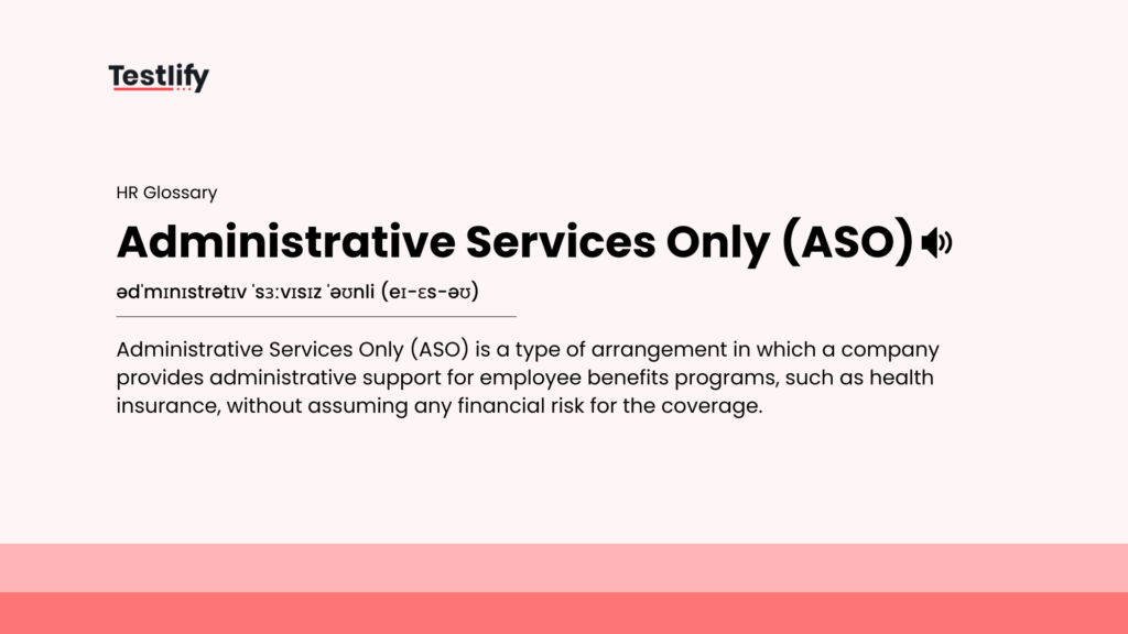 Image showing the meaning of Administrative Services Only (ASO)