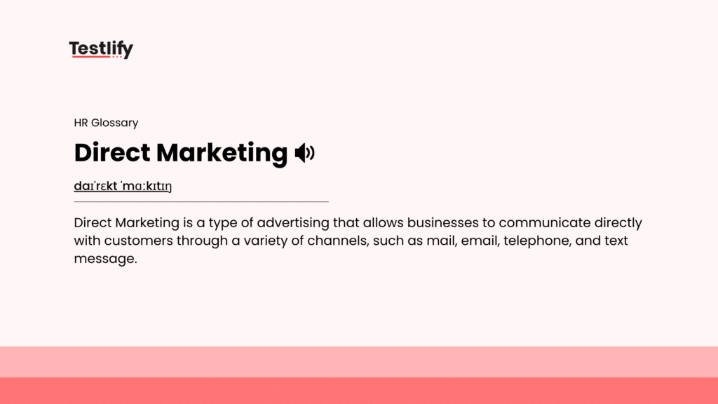 Image showing the meaning of direct marketing