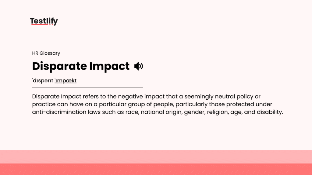 Image showing the meaning of Disparate Impact