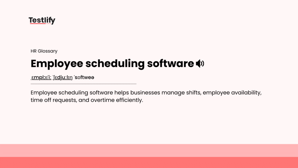 Image showing the meaning of Employee scheduling software