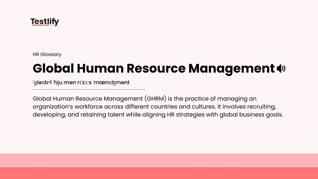 Image showing the meaning of global human resource management