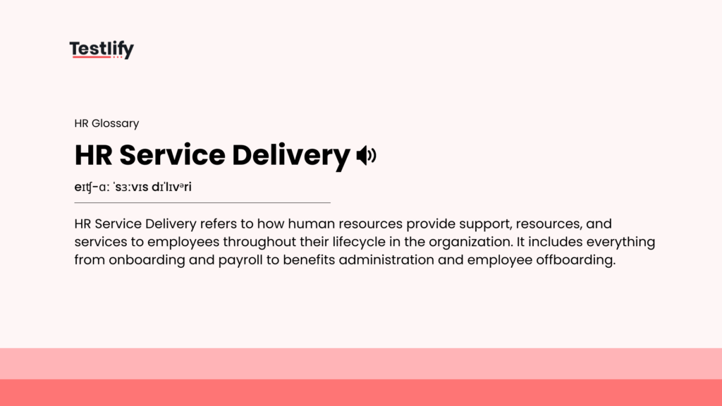 Image showing the meaning of HR Service Delivery