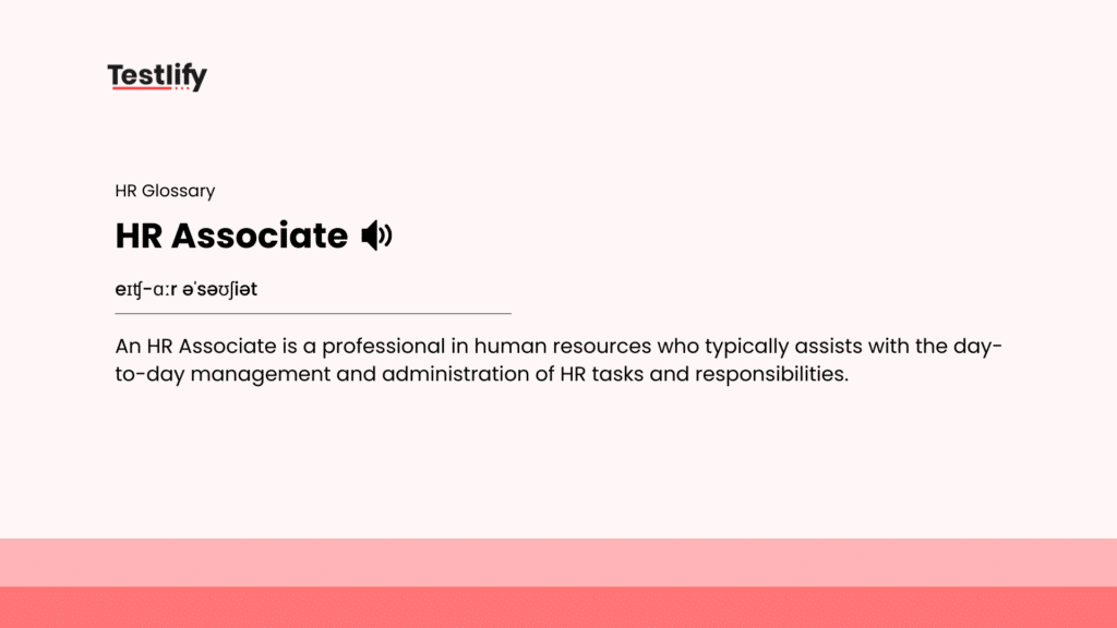 Image showing the meaning of HR Associate