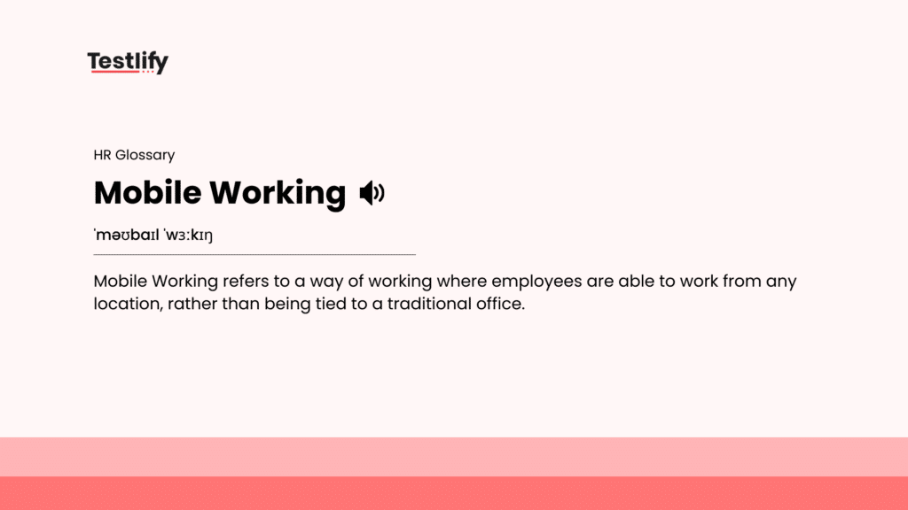 Image showing the meaning of Mobile Working
