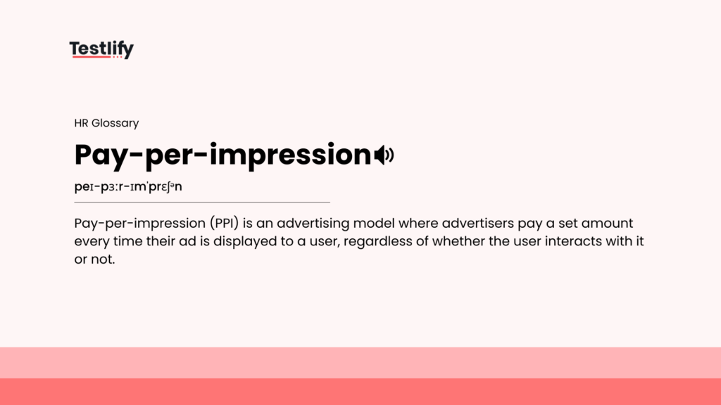Image showing the meaning of Pay-per-impression