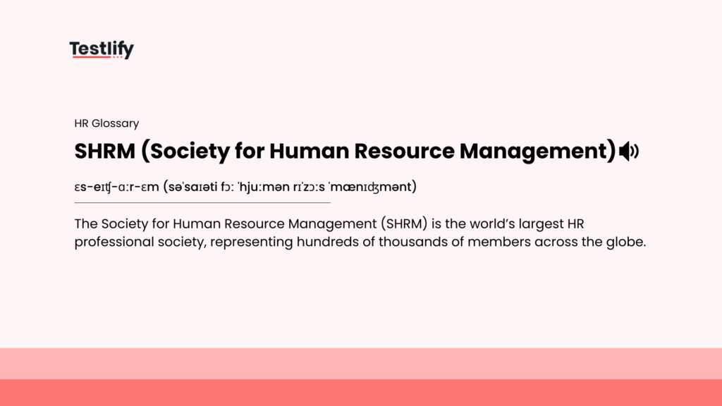 Image showing the meaning of SHRM (Society for Human Resource Management)