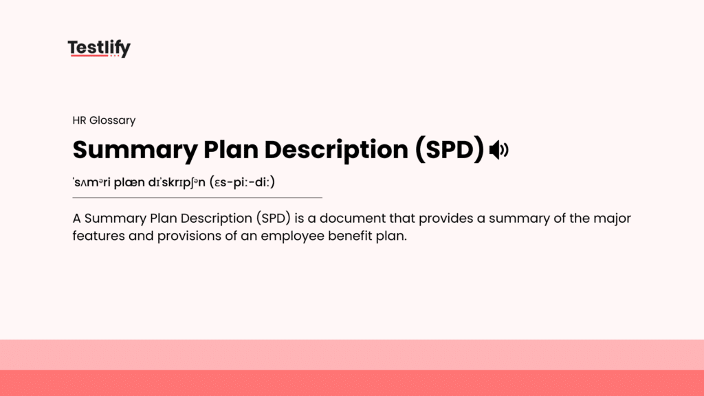 Image showing the meaning of summary plan description