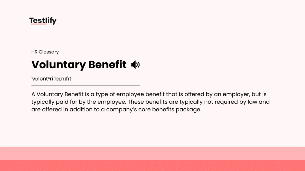 Image showing the meaning of voluntary benefit