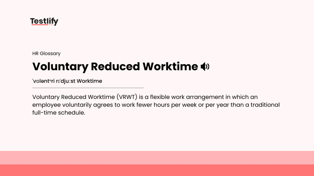 Image showing the meaning of voluntary reduced worktime
