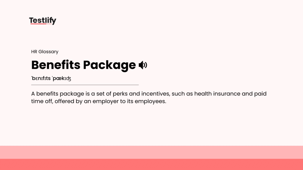 Image showing the meaning of benefits package