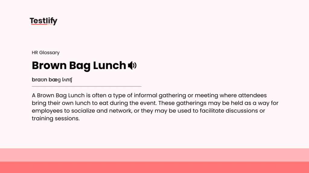 Image showing the meaning of brown bag lunch