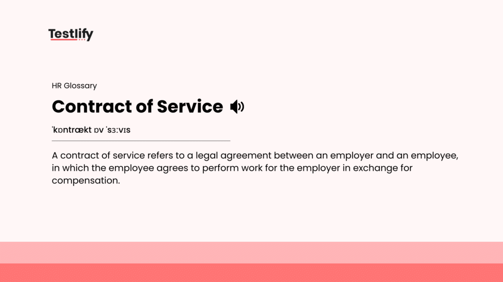Image showing the meaning of Contract of Service