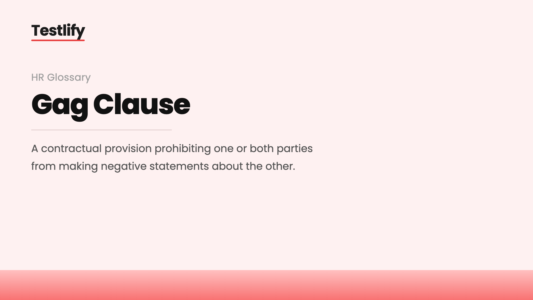 Image showing the meaning of a gag clause