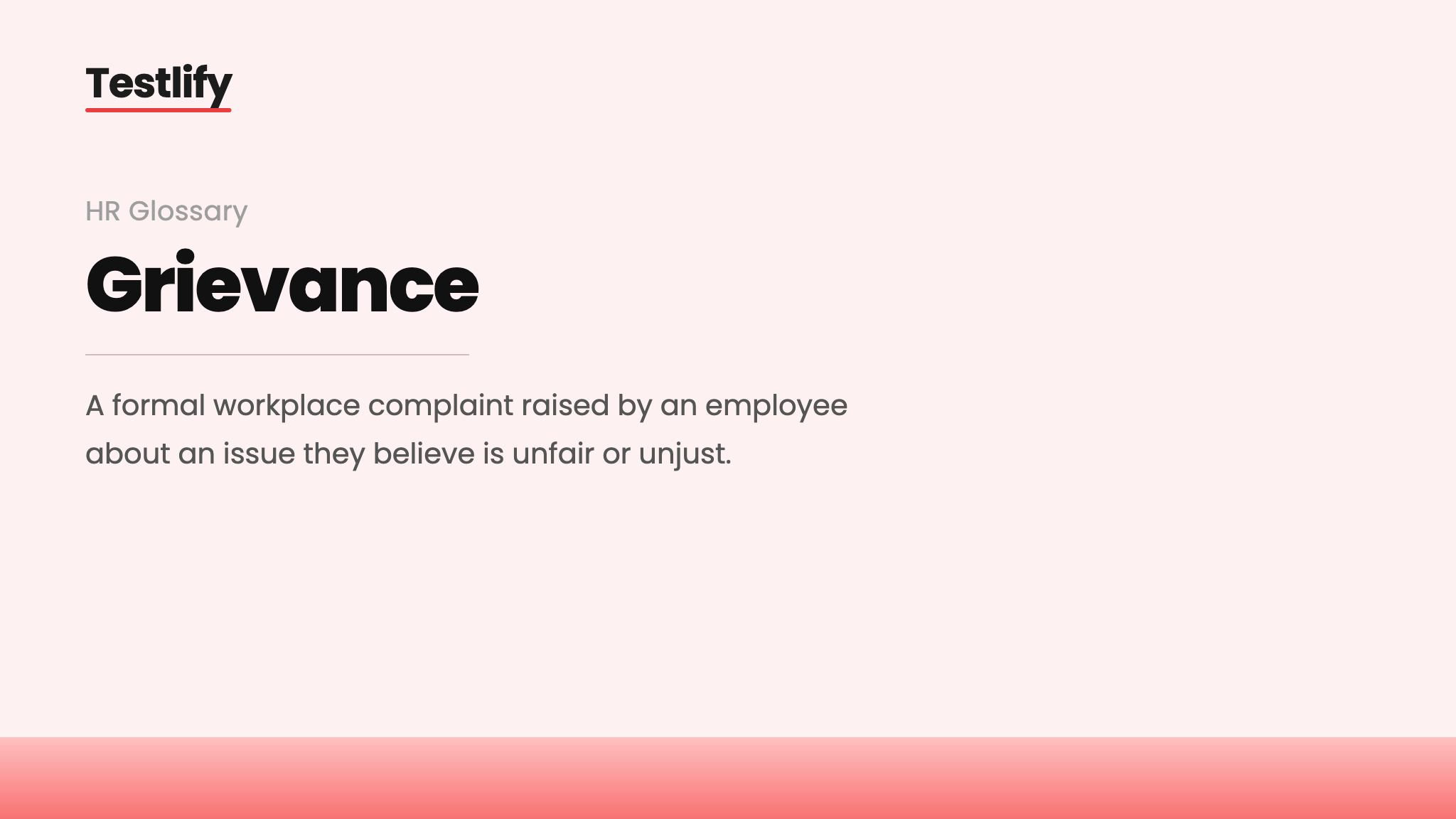 Image showing the meaning of a grievance