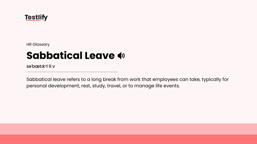 Image showing the meaning of sabbatical leave