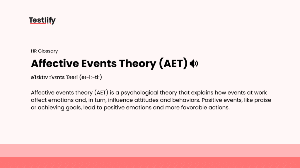 Image showing the meaning of Affective Events Theory (AET)