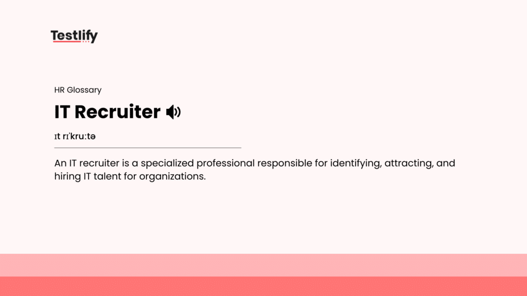 Image showing the meaning of IT Recruiter