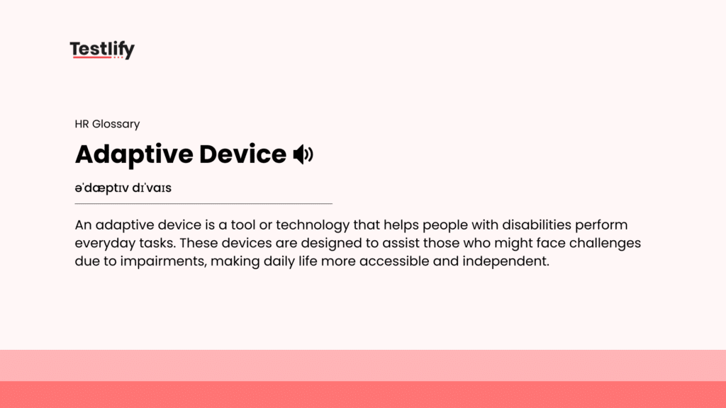Image showing the meaning of adaptive device
