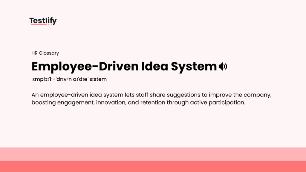 Image showing the meaning of Employee-Driven Idea System