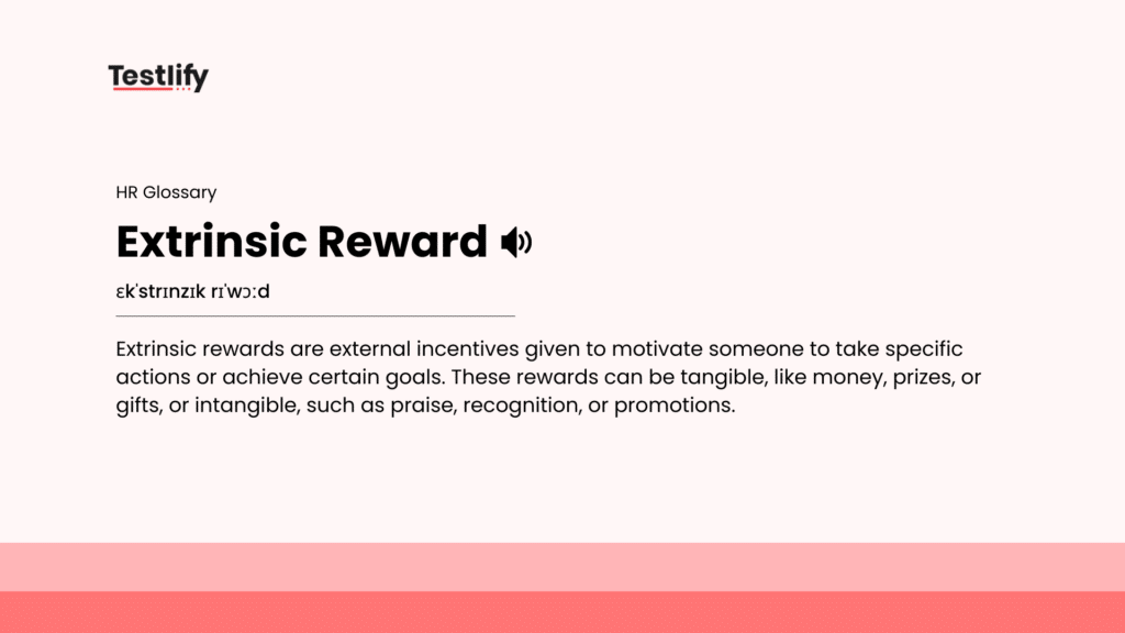 Image showing the meaning of Extrinsic Reward