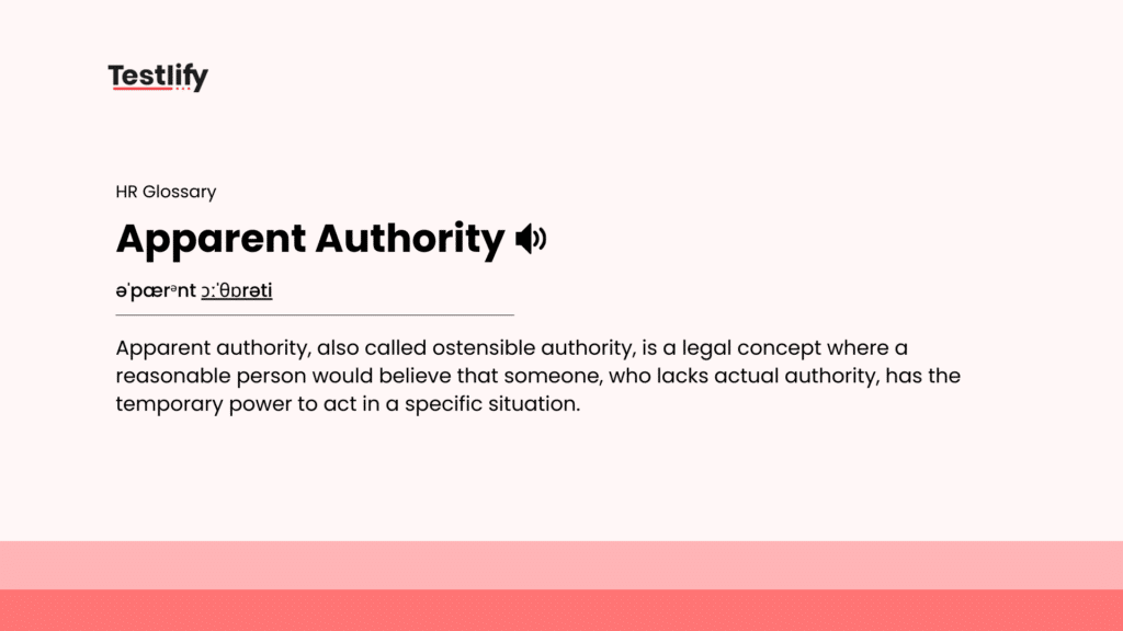 Image showing the meaning of apparent authority