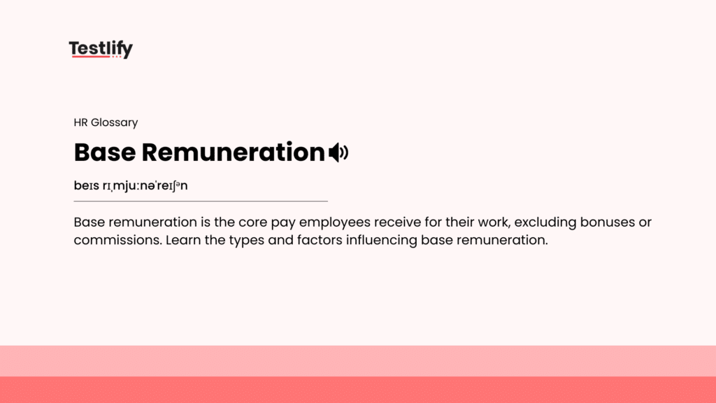 Image showing the meaning of base remuneration